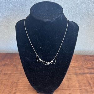 Nordstrom Elegant Silver Necklace with Metal Ball Accents​​​​